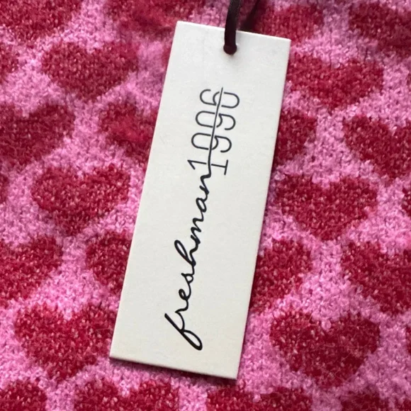 Stylish Pink Heart Pattern Crew Neck Sweater - Picture 3 of 4